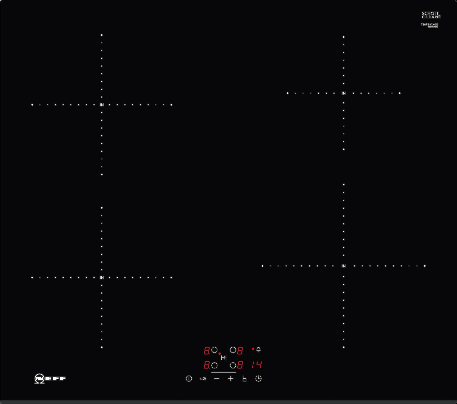 045-2 Neff N50 T36FB41X0G Plug&Play Induction Hob (Black) - Image 1