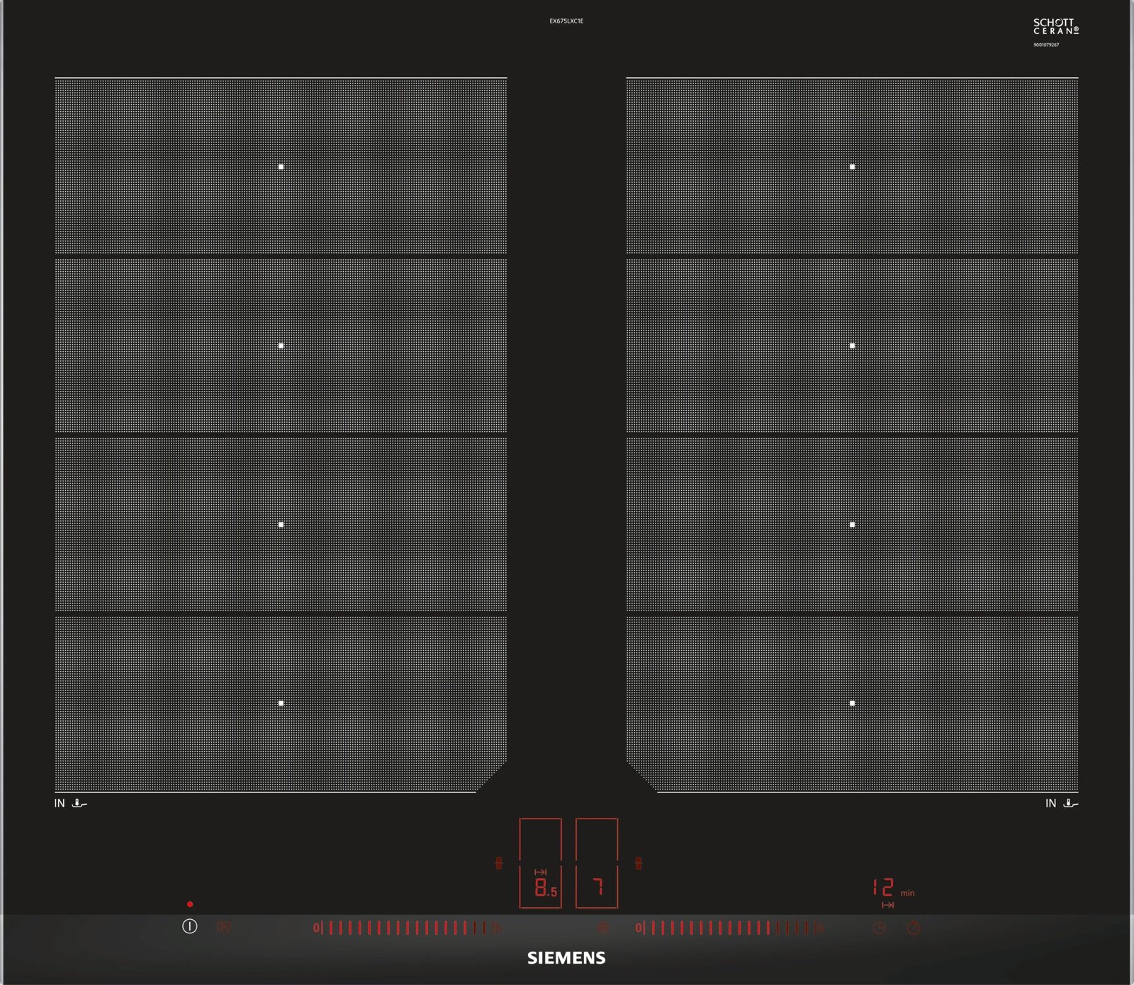 051-1 Siemens iQ700 EX675LXC1E Induction Hob (Black) - Image 1