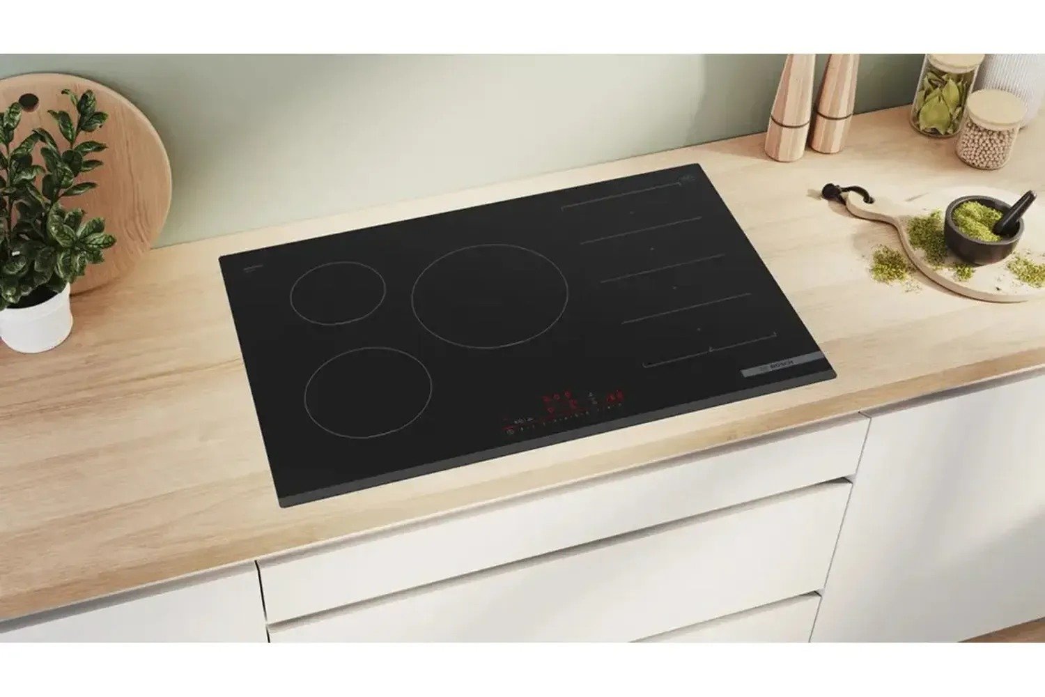 060-1 Bosch Series 6 PXV831HC1E FlexInduction Hob (Black) - Image 1