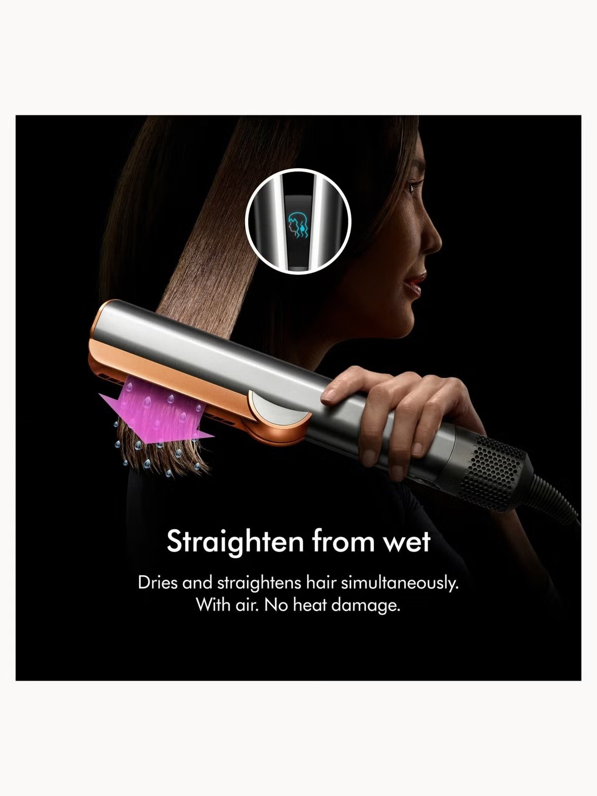 087-1 Dyson Airstrait HT01 Straightener (Ceramic Pink/Rose Gold) - Image 1
