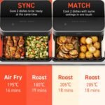 Cosori Dual Blaze TwinFry Chef Edition Air Fryer 10L (Black) - Image 4
