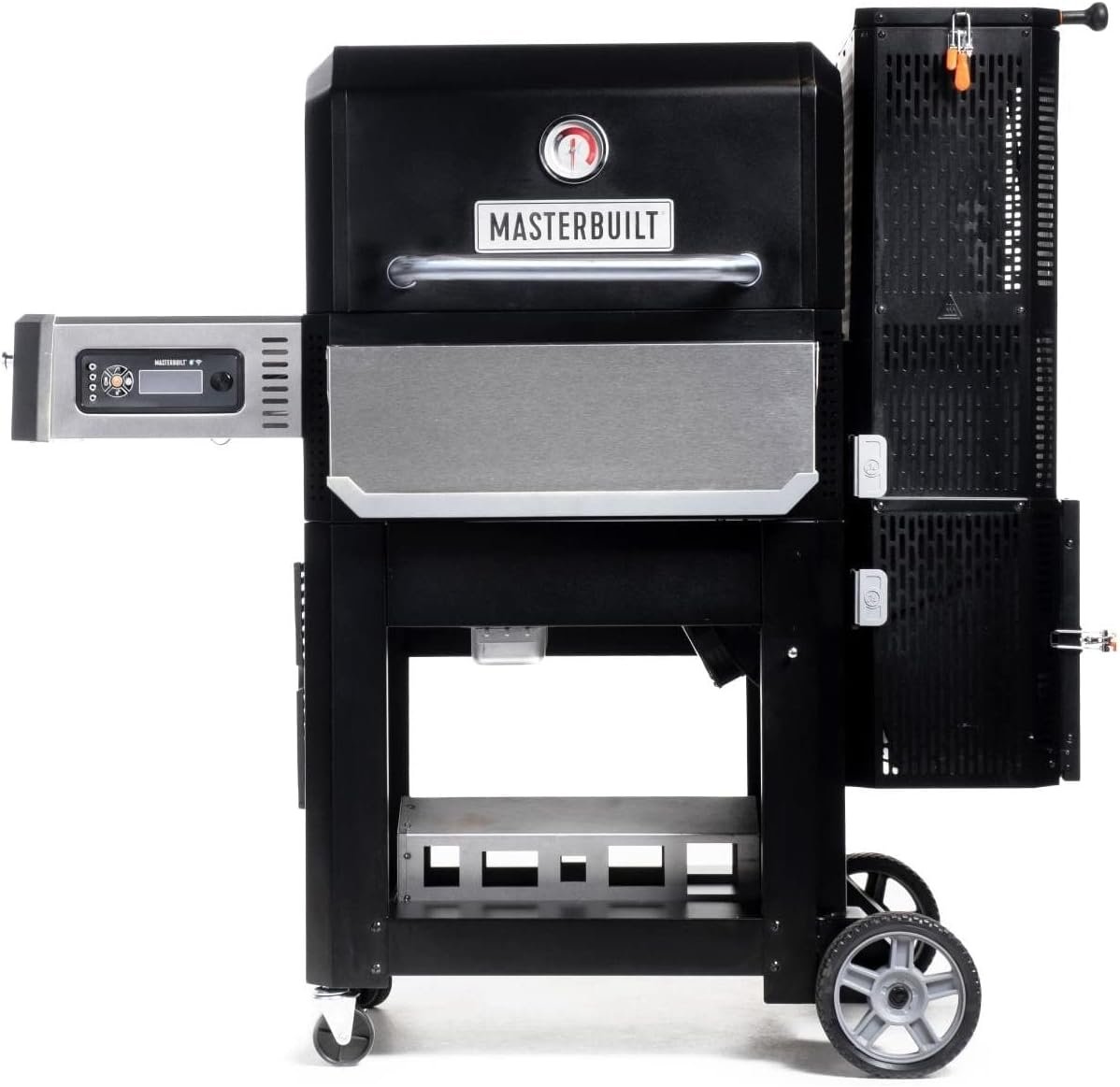 142-1 Masterbuilt Gravity Series 800 Digital Charcoal Griddle, Grill and Smoker (Black) - Image 1