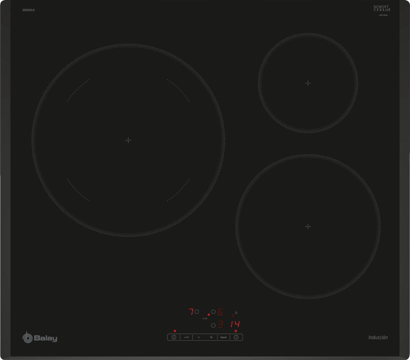153-1 Balay 3EB965LR Flex Zone Induction Hob (Black) - Image 1