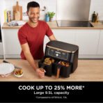 Ninja Foodi MAX Dual Zone Air Fryer 9.5L (Amazon Exclusive, Copper/Black) - Image 3