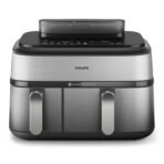 Philips NA555 (Inox) Dual Basket Steam Airfryer