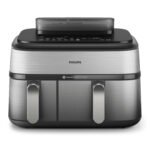 Philips NA555 (Inox) Dual Basket Steam Airfryer