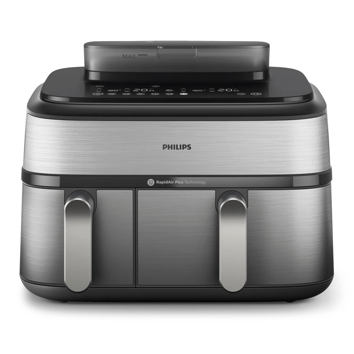 165-1 Philips NA555 (Inox) Dual Basket Steam Airfryer - Image 1