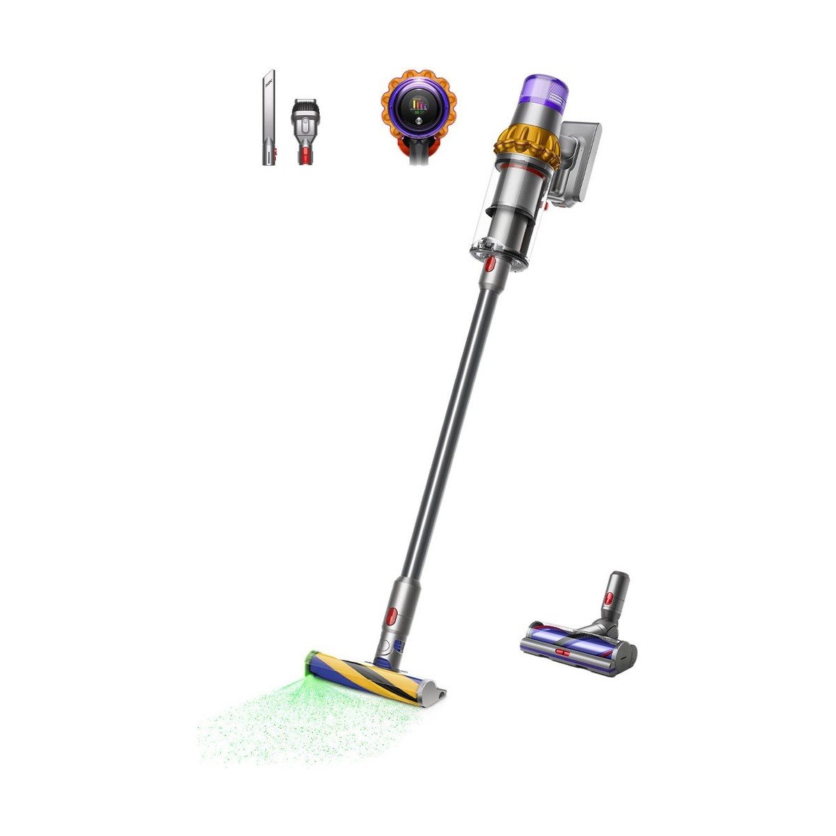 006-1-1 Dyson V15 Detect Absolute Cordless Vacuum Cleaner (Yellow/Nickel) - Image 1