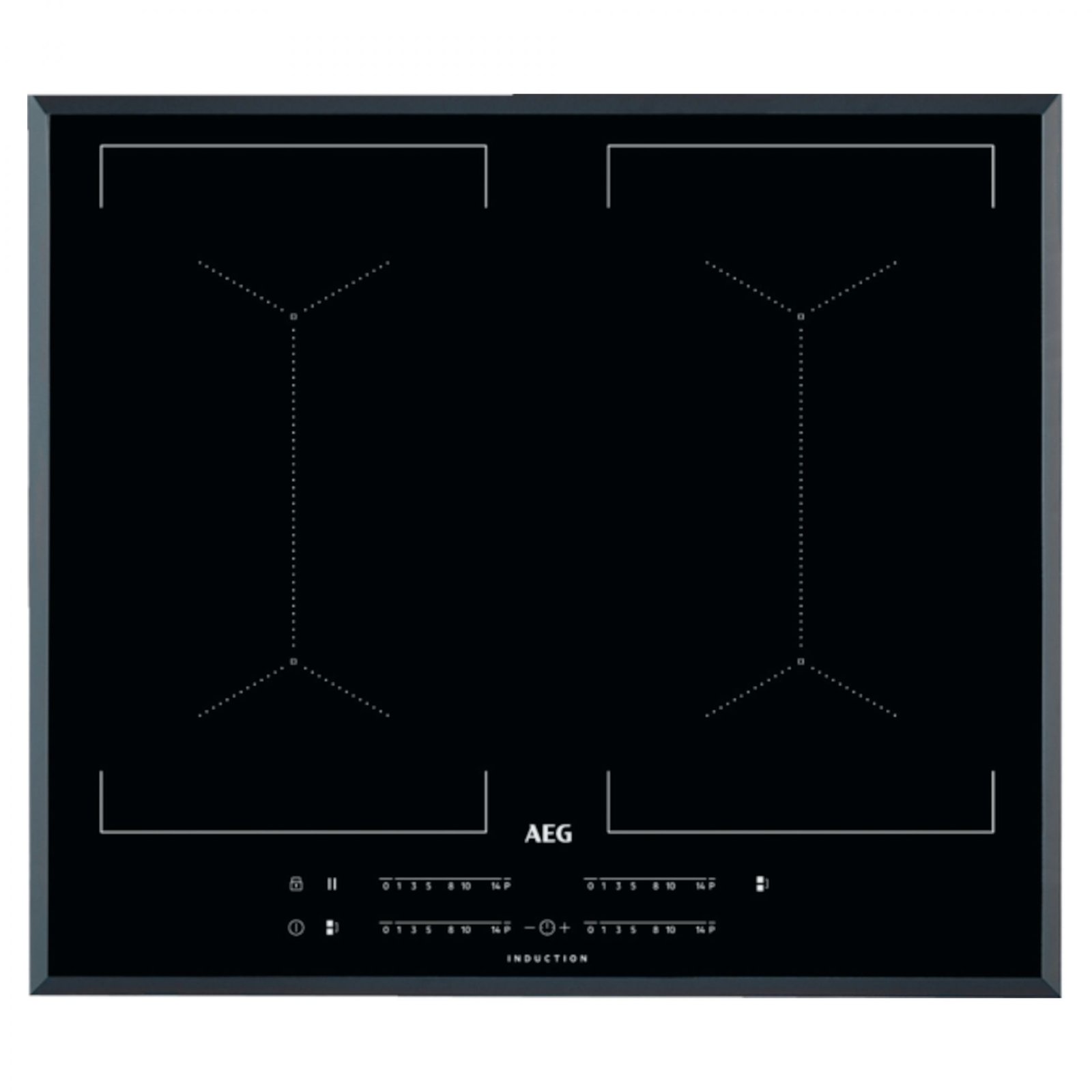 039-1 AEG IKE64450FB MaxiSense Induction Hob (Black) - Image 1