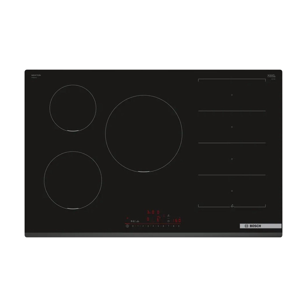 060-8-1 Bosch Series 6 PXV831HC1E FlexInduction Hob (Black) - Image 1