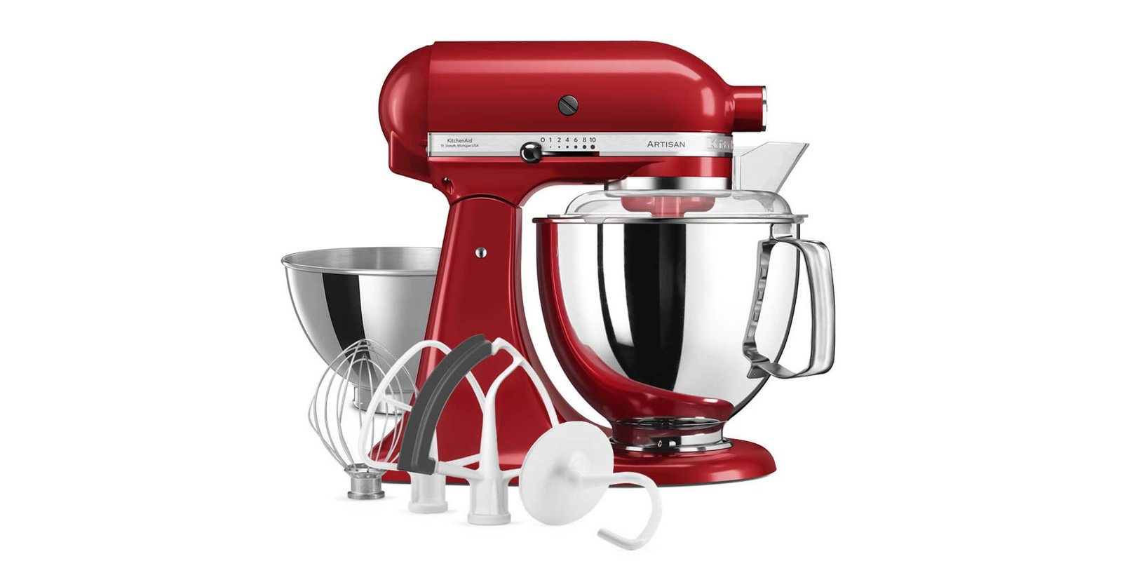 172-1 KitchenAid 5KSM175PS (Empire Red) Stand Mixer - Image 1