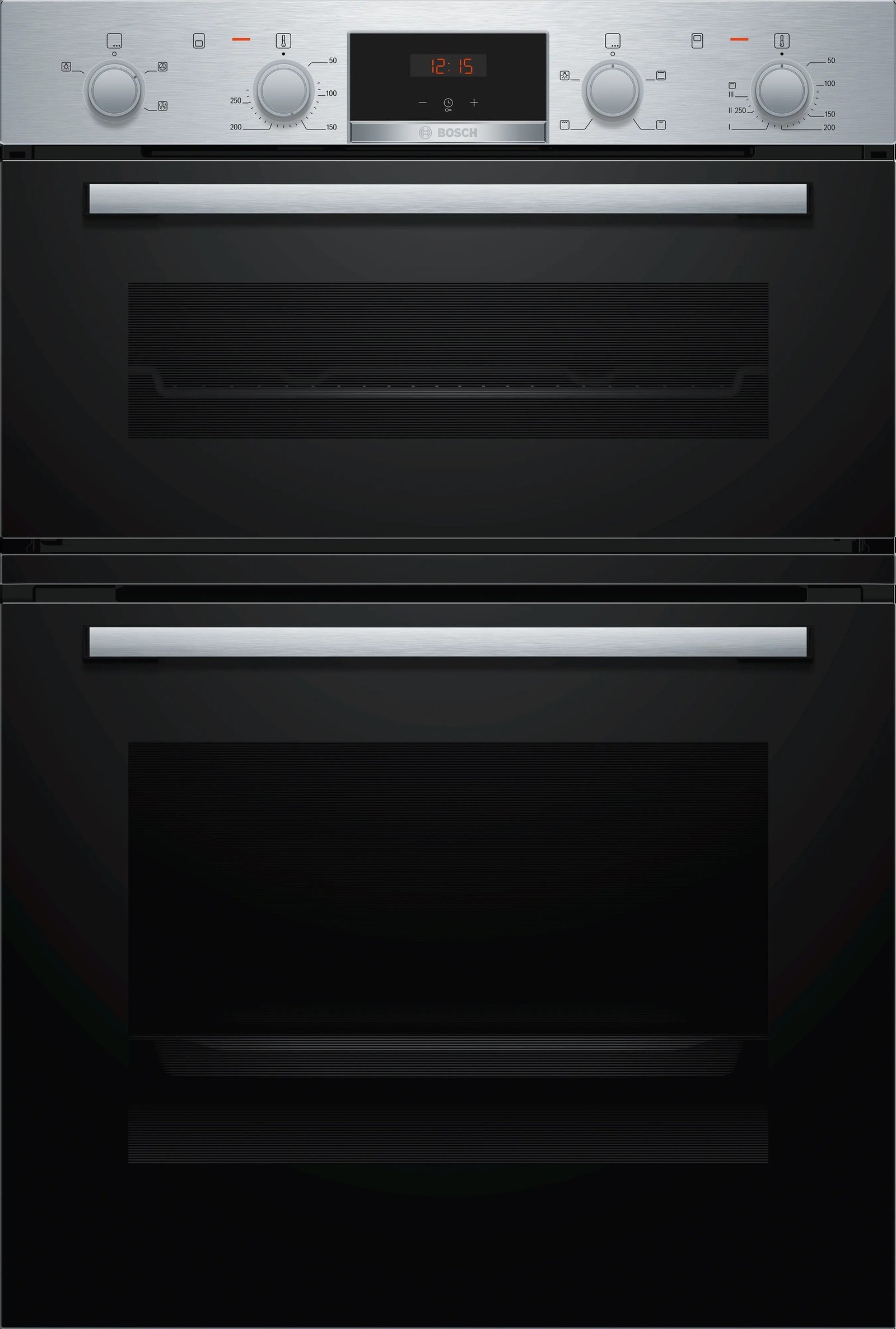 182-1-1 Bosch Series 2 MHA133BR0B Built-In Electric Double Oven (Stainless Steel and Black) - Image 1