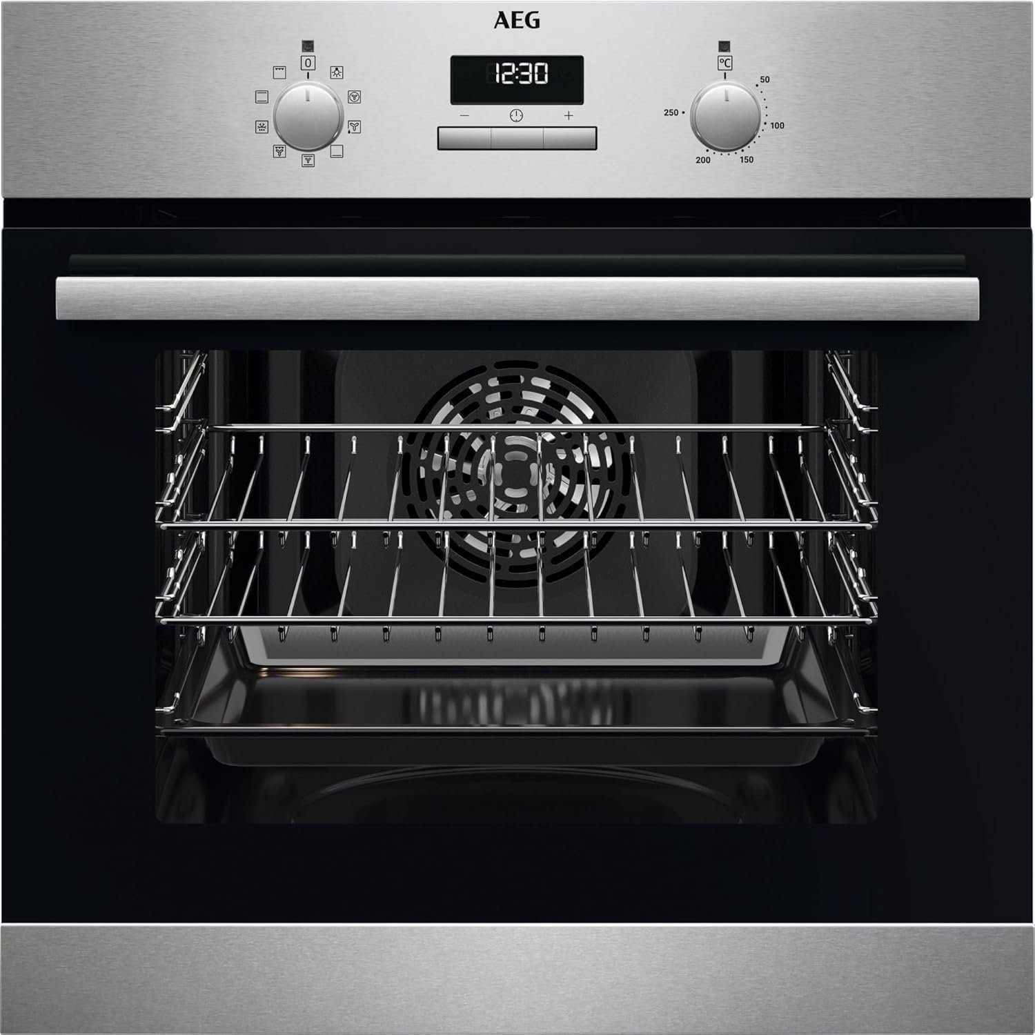 190-7 AEG BEX335011M 3000 SurroundCook Built-In Electric Single Oven (Stainless Steel) - Image 1