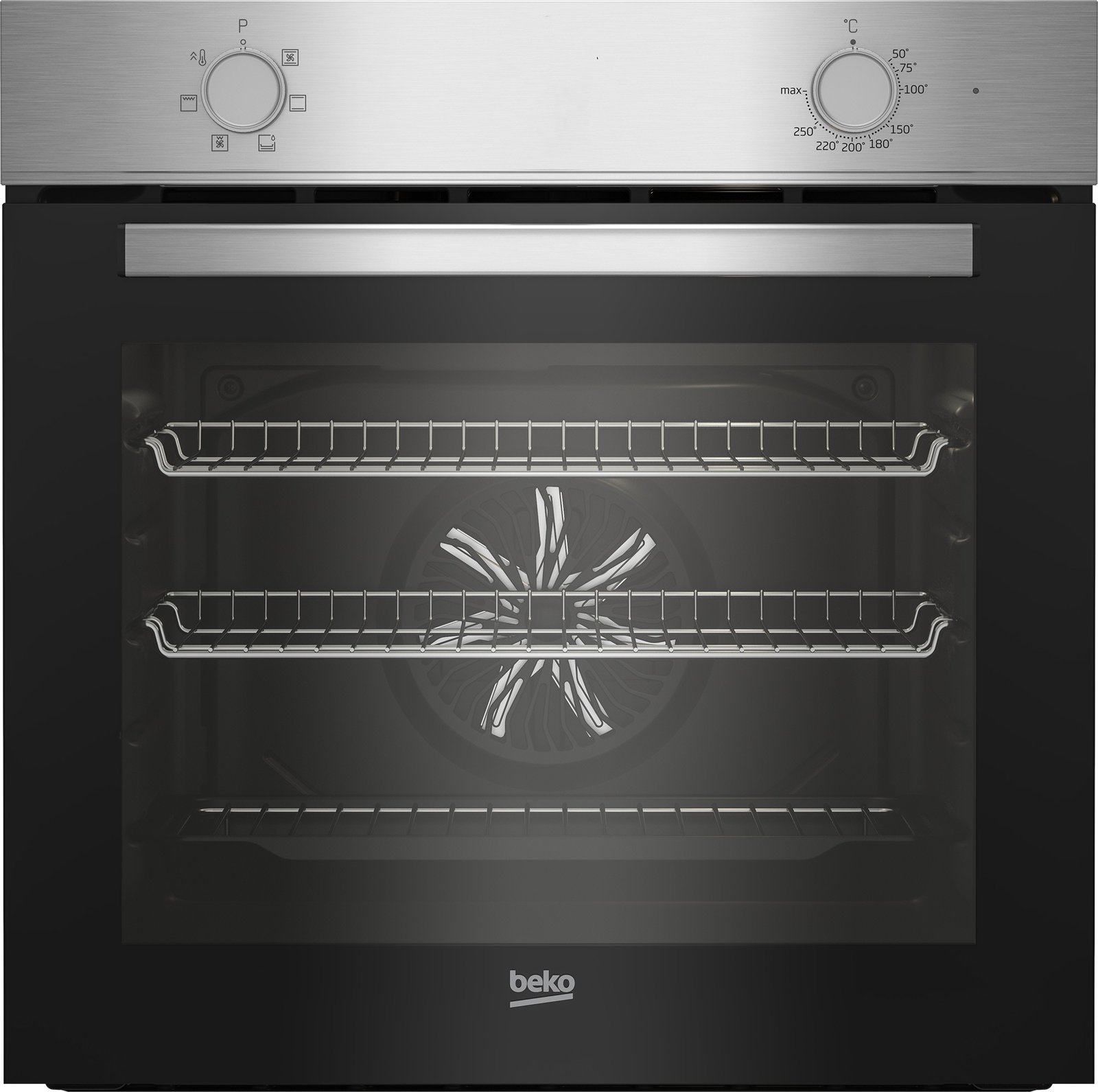 192-1 Beko QBSE222X AeroPerfect Built-In Multifunction Oven and Ceramic Hob Pack (Stainless Steel) - Image 1
