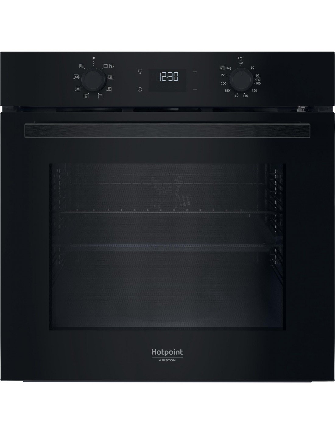 196-1 Hotpoint HAO475PB Built-In Pyrolytic Single Oven (Black Glass) - Image 1