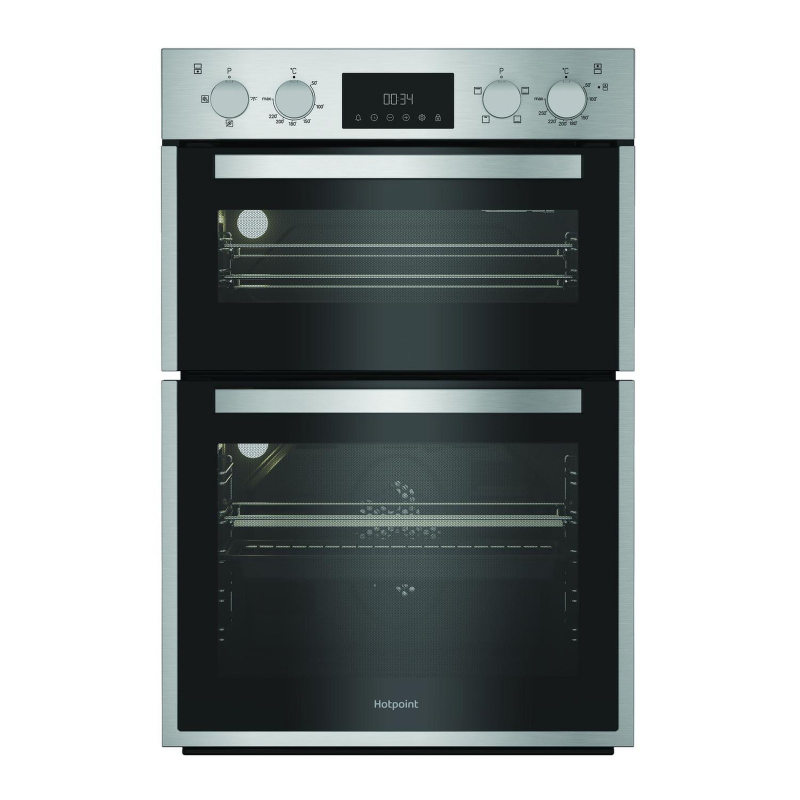 203-1 Hotpoint DIH10DIX Built-In Double Oven with Slow Cooking (Stainless Steel) - Image 1