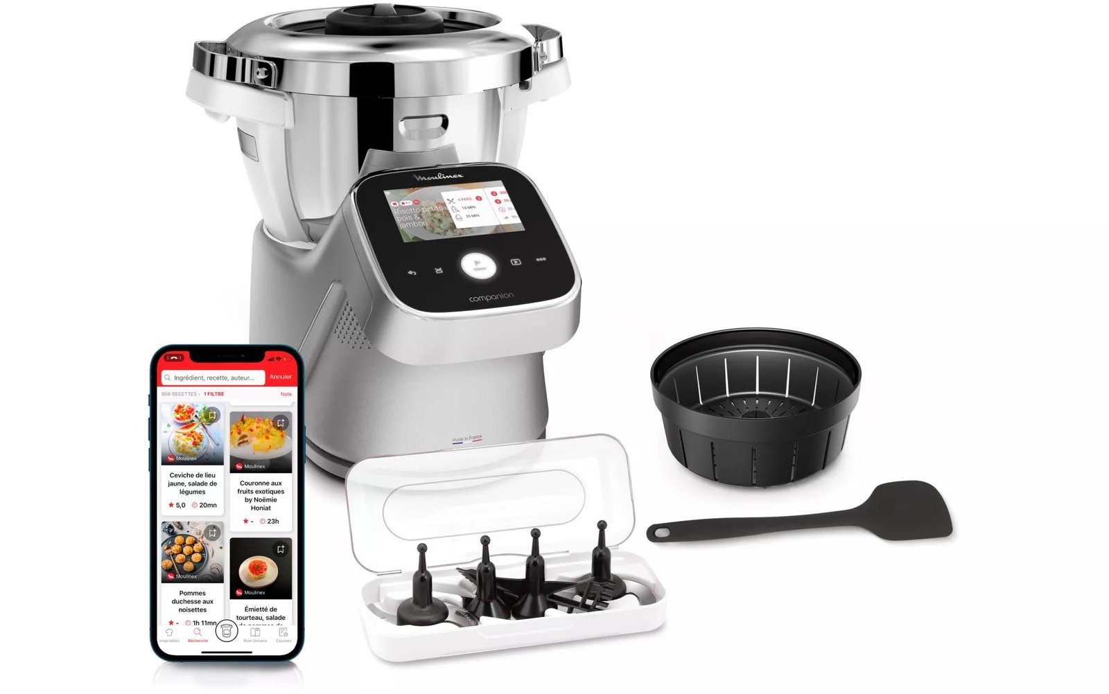234-1 Moulinex i-Companion Touch Pro Cooking Robot (Silver/Grey) - Image 1
