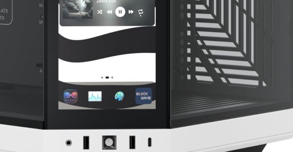 138-2 HYTE Y70 Touch Infinite Dual Chamber ATX Mid Tower Case with Integrated 2.5K LCD Touchscreen - Panda