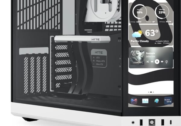 138-3 HYTE Y70 Touch Infinite Dual Chamber ATX Mid Tower Case with Integrated 2.5K LCD Touchscreen - Panda