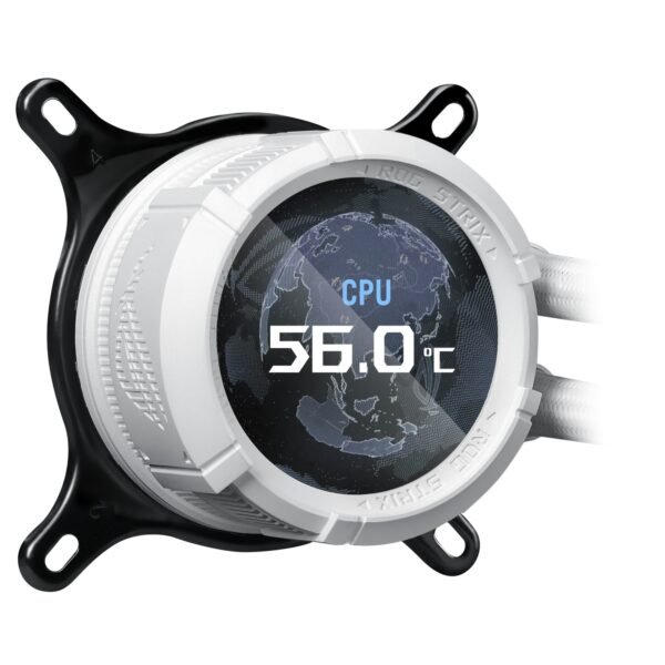 145-3 ASUS ROG Strix LC III ARGB LCD 360mm AMD/Intel Liquid CPU Cooler - White