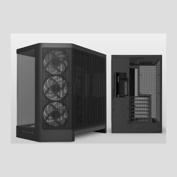 NZXT H6 RGB+ Compact Dual-Chamber ATX PC Case - Black
