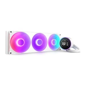 NZXT Kraken Elite 420 RGB 420mm AIO CPU Cooler with LCD - White