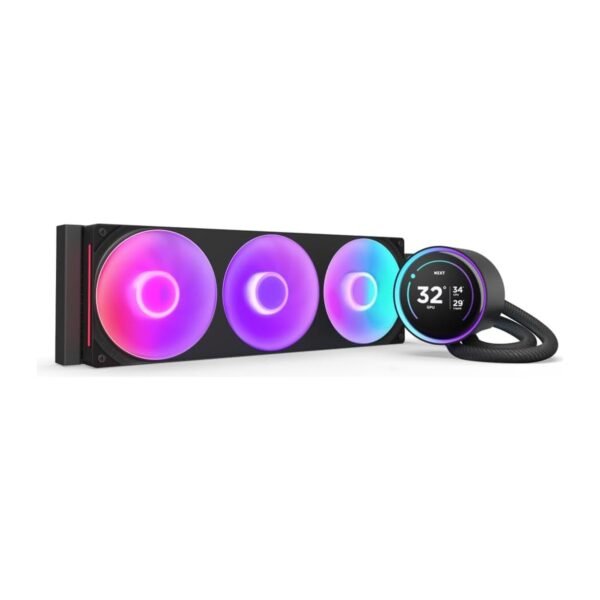 231-1 NZXT Kraken Elite 360 RGB 360mm AIO CPU Cooler with LCD - Black