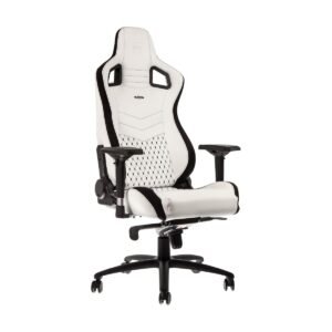 254-1 noblechairs EPIC Gaming Chair (PU Faux Leather) — White/Black