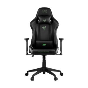 289-1 Razer Tarok Essentials Gaming Chair (Synthetic Leather) — Black/Green