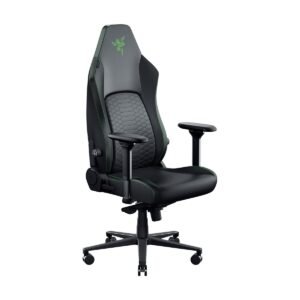 298-1 Razer Iskur V2 NewGen Gaming Chair (Gen-2 EPU Leather) — Black/Green