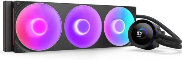 356-2 NZXT Kraken Plus 360 RGB 360mm AIO CPU Cooler with LCD - Black