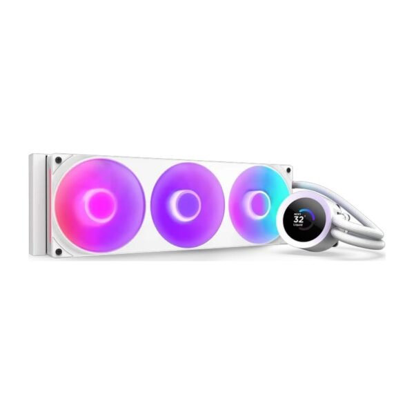 357-1 NZXT Kraken Plus 360 RGB 360mm AIO CPU Cooler with LCD - White