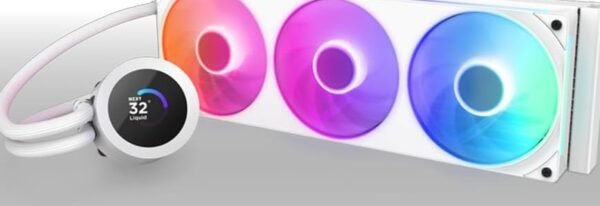 357-2 NZXT Kraken Plus 360 RGB 360mm AIO CPU Cooler with LCD - White