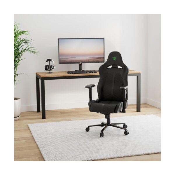 359-2 Razer Enki X Essential Gaming Chair (Dual-Textured Synthetic Leather) — Black