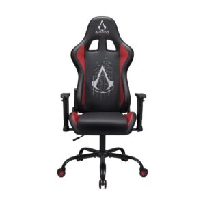 372-1 Subsonic Assassin's Creed Rings Adult Pro Gaming Chair (PU Leather) — Black/Red