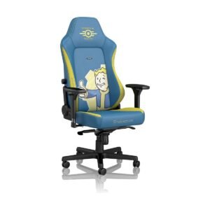 377-1 noblechairs HERO Gaming Chair Fallout Vault-Tec Edition (PU Faux Leather) — Blue/Yellow