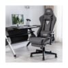 383-2 S*MAX Gaming Chair with Footrest and Thickened Seat (Breathable Fabric) — Grey