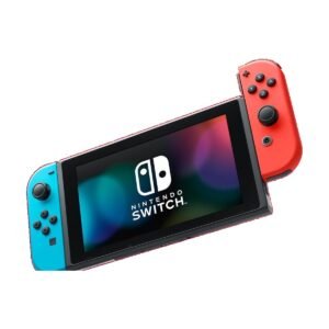 Nintendo Switch Console Neon Red/Neon Blue + Super Mario Bros. Wonder Bundle